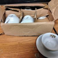 Tazze e piattini cappuccino . 12 pezzi