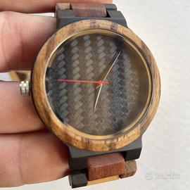 OROLOGIO TURRI Tarsie in legno ALL BLACK + scatola