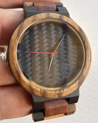 OROLOGIO TURRI Tarsie in legno ALL BLACK + scatola