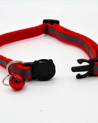 Collare gatto di sicurezza riflettente rosso