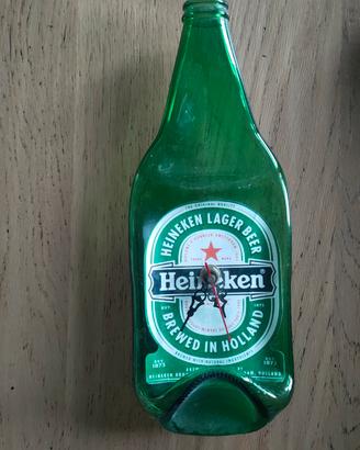 orologio a muro bottiglia birra Heineken 