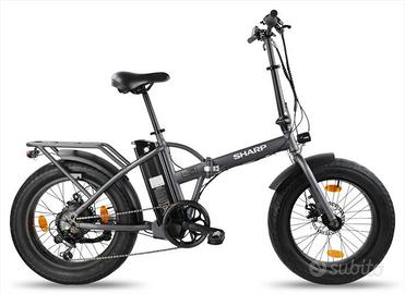 SHARP - FAT bike pieghevole BK-FD06-EN-Navy/Grey