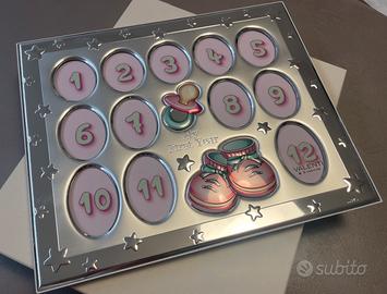 Cornice argento primo anno bambina