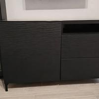 Consolle nera moderna 120x40 h 74 cm