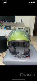 Casco Moto Demi-Jet JFM Verde Militare Opaco -