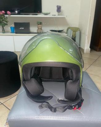 Casco Moto Demi-Jet JFM Verde Militare Opaco -
