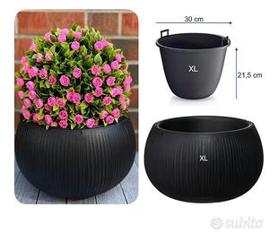 Vaso Design Moderno a Sfera XL - 9 LNero Antracite