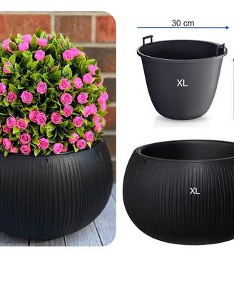 Vaso Design Moderno a Sfera XL - 9 LNero Antracite