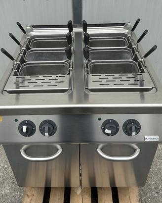 Cuocipasta a gas metano a 2 vasche