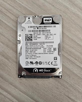 Hard Disk  HDD Western Digital 750GB (WD7500BPKX)