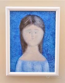 Quadro Ragazza di Antonio Bueno con cornice