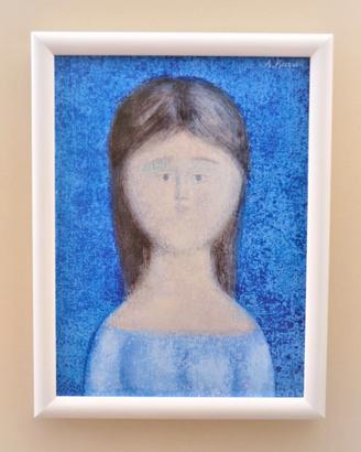 Quadro Ragazza di Antonio Bueno con cornice