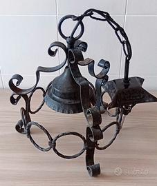 Lampada esterno ferro battuto rustico