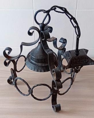 Lampada esterno ferro battuto rustico