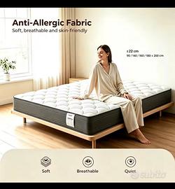 Materasso singolo con molle  200x90x22