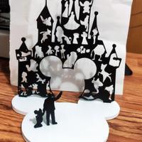 Scenario Walt Disney con castello e topolino