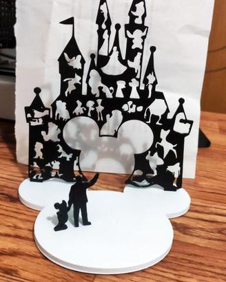 Scenario Walt Disney con castello e topolino