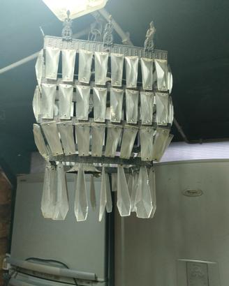 vecchio lampadario cristallo 