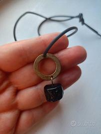Collana Girocollo Minimal con Cordoncino Nero