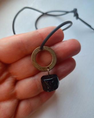 Collana Girocollo Minimal con Cordoncino Nero