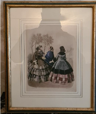 Stampa con figurine di moda