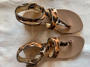 Sofia M. sandali animalier in pelle donna 36