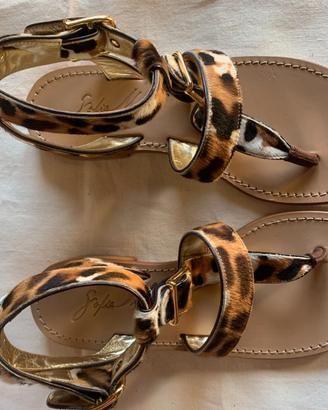 Sofia M. sandali animalier in pelle donna 36