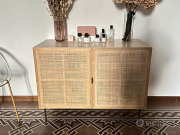 Madia a due ante - intreccio in rattan 100cm