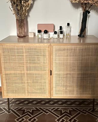Madia a due ante - intreccio in rattan 100cm