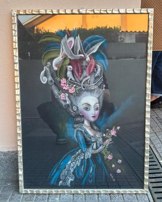 Quadro stile Benjamin Lacombe 70x50 Arte Fiabesca