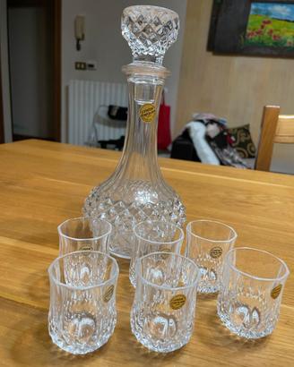 Set Decanter Cristal d'Arques 24% Cristallo vin