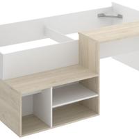 Letto 90x190 cm con scrivania e vani