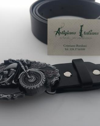 cintura cuoio nero