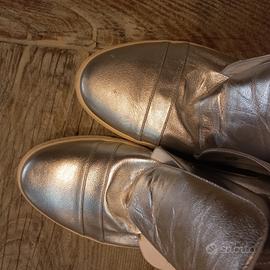 sneakers argento tg.42 senza lacci