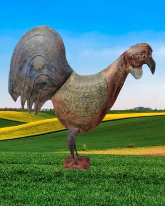 Gallo in metallo 