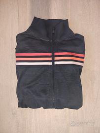 Felpa Adidas donna M zip nera sportiva originale