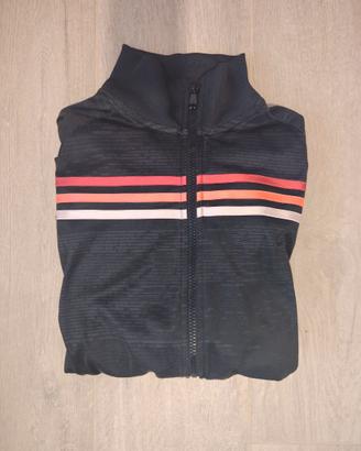 Felpa Adidas donna M zip nera sportiva originale