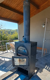 Stufa a legna danese di design con formo
