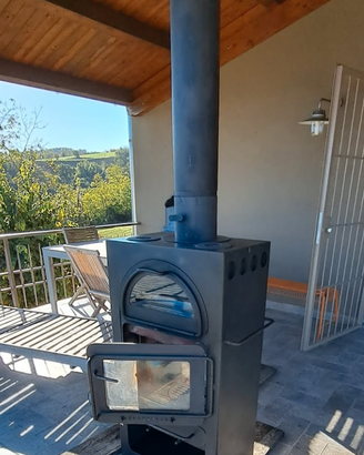 Stufa a legna danese di design con formo