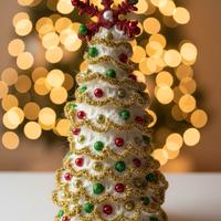 Albero di natale all'uncinetto 