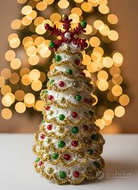 Albero di natale all'uncinetto 