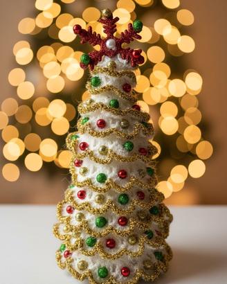Albero di natale all'uncinetto 