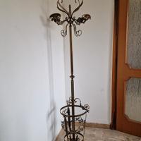 Appendiabiti da terra con portaombrelli vintage