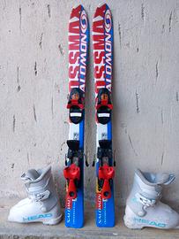 scarponi bambino head 185 + salomon crossmax 90 cm