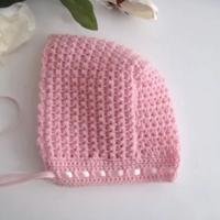 Cuffietta Cappellino Neonata Uncinetto Handmade