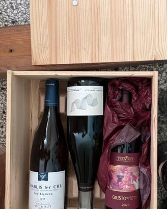 box 3 bottiglie diverse pregiate
