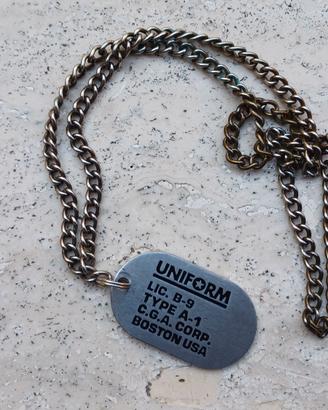 Catenina / piastrina in stile metal / militare