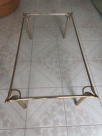 Tavolino in ottone e vetro 