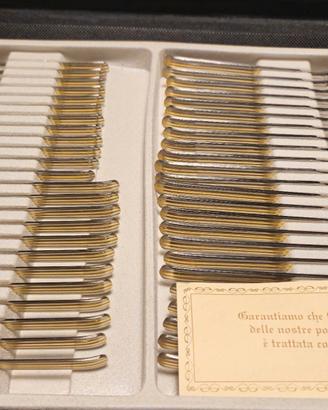 SERVIZIO POSATE ZANETTI  X12  INOX+ORO