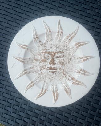 Scultura sole vintage dipinto a mano e numerato